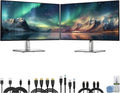 Dell P2725H 27″ Full HD (1920×1080) IPS LED 100Hz Monitors (2X) Dual Monitor Setup Slim Bezel Tilt-Adjustable Stand + 2 × USB-C Cables + Cleaning Kit