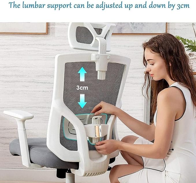 Office Chair Gaming Chair Boss Chair Ergonomic Computer Chair High Back Swivel Chair Video Game Chair Mesh Work Chair Chair (Color : Black) Needed