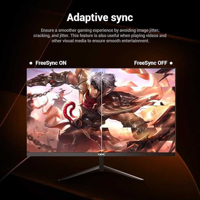 24 inch Computer Gaming Monitor 100HzBuilt-in Speakers1080P DisplayErgonomic Tilt Home Office Gaming MonitorHDMIVGA PortSync Visual Experience for Work &amp Play Support Wall Mount Install