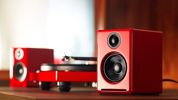 Audioengine A2 Black Computer Speakers with S8 Black Subwoofer and DS1 Stands