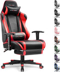 Gaming Chair with Footrest High Back Computer Chair Ergonomic Game Desk Chair Racing Executive Adjustable Swivel Rocker with Headrest and Lumbar Support