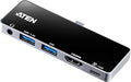 ATEN 5-in-1 USB-C Travel Dock w/Audio Port 92W PD 3840 x 2160 60Hz 30Hz USB 3.2 Thunderbolt 3 HDMI 3.5mm Mic Headphone for Windows Mac iPad Android Mobile Laptop Desktop UH3238