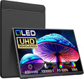 Portable Monitor OLED 4K 3840×2400 14 Ultra Slim Travel Monitor 400+ Nits |100% DCI-P3 | 1000000:1 Contrast HDMI USB C External Monitors for Laptop Mabook PC