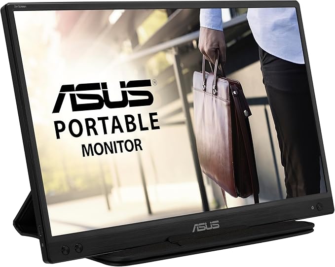 ASUS ZenScreen MB166C Portable USB Monitor- 15.6 inch Full HD IPS USB Type-C Flicker Free Blue Light Filter Anti-glare surface Black