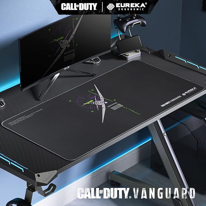 EUREKA ERGONOMIC &amp Call of Duty Vanguard Thunderbolt Gaming Mouse Pad Extended XXL Large Black Home Office PC Computer Desk Accessories Keyboard Mousepad Mat with Non-Slip Rubber Base Stitched Ed