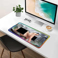 Gaming Sexy Anime Mouse Pad RGB LED Mouse Pad Sexy Butt Breasts Chest Gaming Accessories Laptop Colorful Keyboard Gaming Desktop Carpet Pad (35.43x15.74 inche)