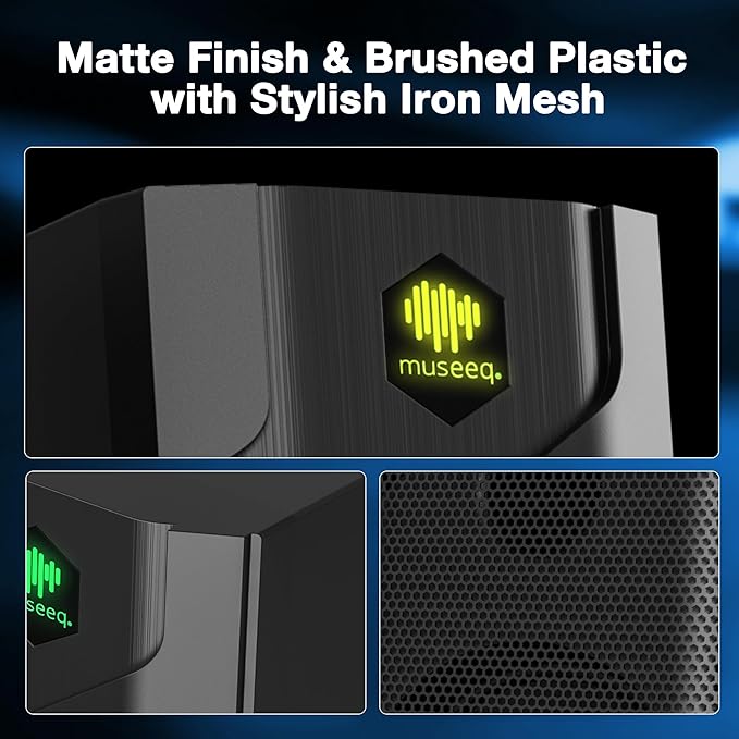 RGB Computer Speakers with Bluetooth 5.1 2.0 USB Powered Desktop Speakers with 21 RGB Light Modes Touch Control 3.5mm AUX Stereo Sound and Heavy Bass for PC Gaming and Office