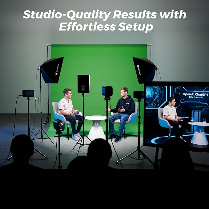 NearStream VM33 Streaming Camera &amp VK40 Photography Lighting Kit Bundle for Livestreaming Video Content Creation &amp Virtual Meetings