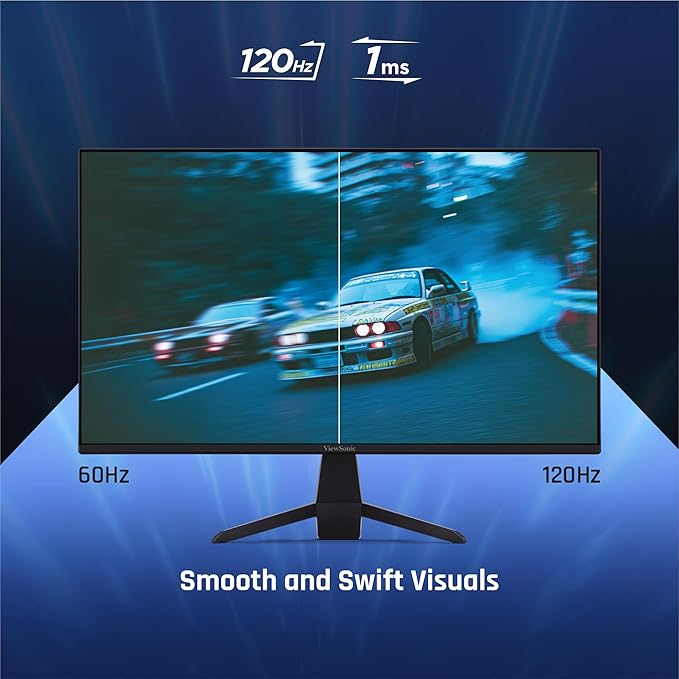 ViewSonic VX2470-MHD 24 Inch 1080p IPS Monitor with 120Hz 1ms Variable Refresh Rate Eye Care HDMI VGA and DisplayPort Inputs