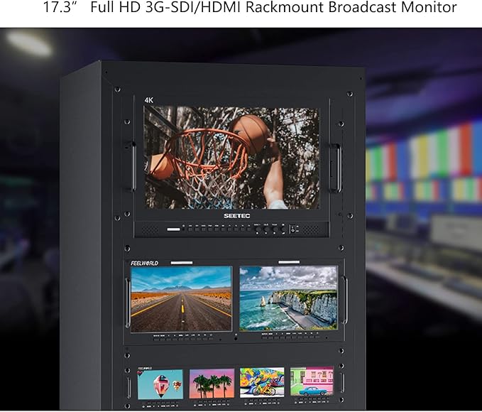 SEETEC P173-9HSD-RM 17.3 Rack Mount Broadcast LCD Monitor with 1920×1080 3G-SDI HDMI AV YPbPr