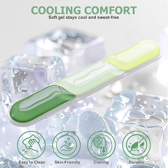 Gel Keyboard Wrist Rest Ergonomic Wrist Rest for Computer Keyboard and Mouse Soft Mouse Wrist Support and Keyboard Pad for Typing Pain Relief Suitable for Office Home Computer Gaming - Green