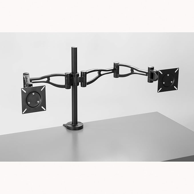 Fellowes 8041701 Professional Series Depth Adjustable Computer Monitor Stand for 2 Monitors with Dual Monitor Arms 24 Lb Capacity