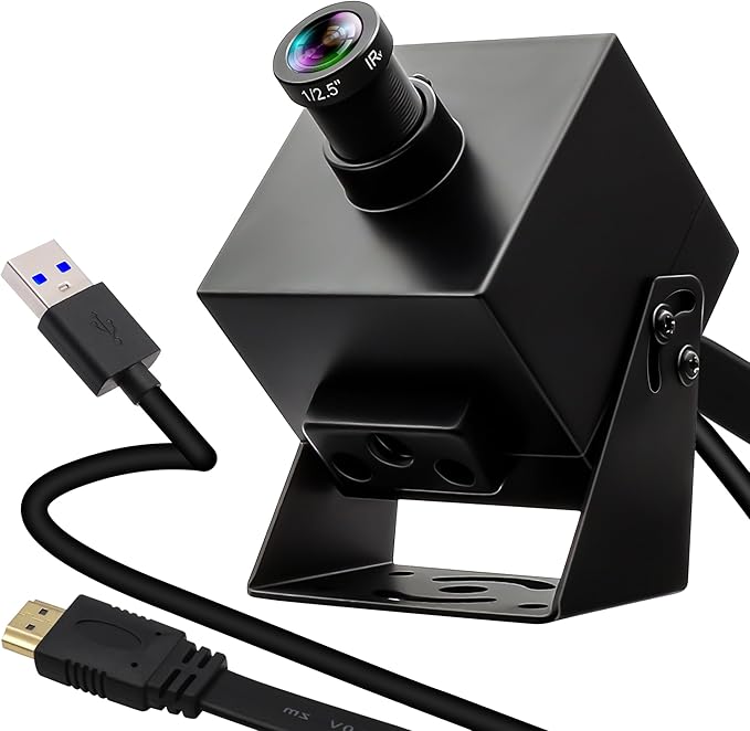 4K HDMI USB3.0 Camera Simultaneous Output 60fps H.264 Webcam with 25° Narrow Angle Lens 2X Digital Zoom Plug and Play for Video Conference Industrial TV