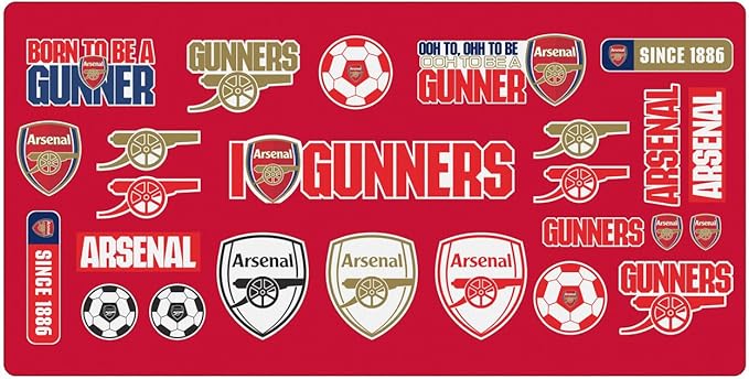 Head Case Designs Officially Licensed Arsenal FC Collage Crest Logo &amp Patterns 23.62 x 11.81 x 0.12 inches (600 x 300 mm) - L Gaming Office Desk PC Keyboard Mouse Mat Pad