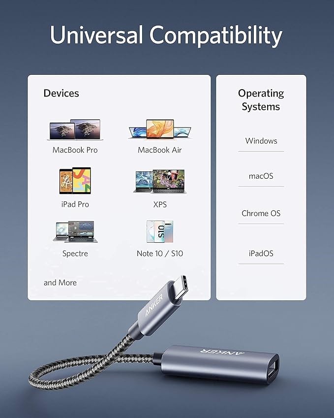 Anker 555 USB-C Hub (8-in-1) with USB-C to DisplayPort Adapter
