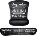Keyboard Wrist Rest Pad and Ergonomic Mouse Pad Wrist Support Set Stay Positive Work Hard and Make It Happen for GamingOffice Comfortable and Pain Relief with Coaster Set