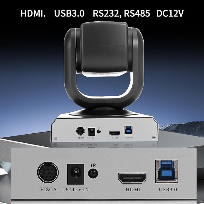 PTZ Camera with 20X Optical Zoom Full HD 1080P60fps HDMI Camera for Conference Rooms Church Events Streaming &amp Video Calls | Compatible with Zoom Skype OBS | Easy Setup