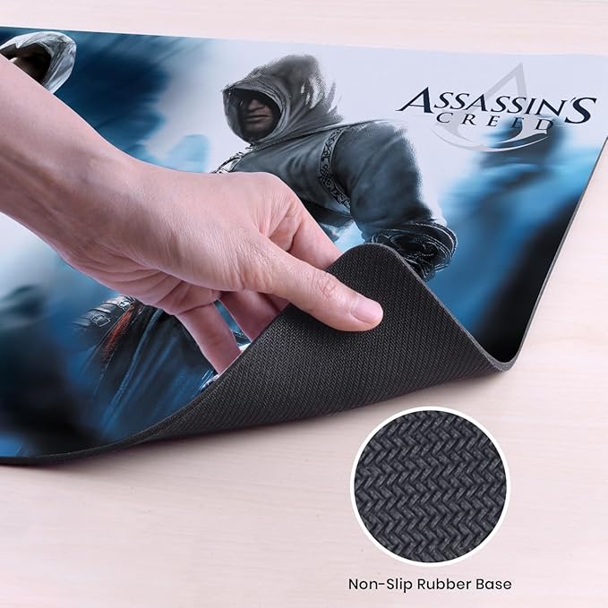 Head Case Designs Officially Licensed Assassin's Creed Altaïr Key Art 37.4 x 15.75 x 0.16 inches (900 x 400 mm) - XL Gaming Office Desk PC Keyboard Mouse Mat Pad