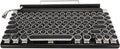 PUSOKEI Retro Typewriter Mechanical Gaming Keyboard - 83 Keys Bluetooth Punk RGB Backlit With Blue Switch Metal Round KeyCap for PC Laptop Phone (Black)