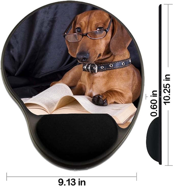MSD Mousepad Wrist Rest Protected Mouse Pads Mat with Wrist Support Image ID: 10142599 Puppy Purebred Dachshund