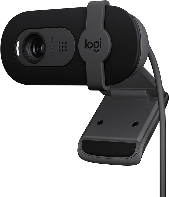 Logitech Brio 101 Full HD 1080p Webcam for Meetings Streaming Desktop Laptop PC - Built-in Mic Shutter Works with Zoom Nintendo Switch 2’s new GameChat Mode USB-A-Black Pack of 10