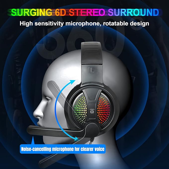Gaming Keyboard and MouseHeadphonesMouse padAll in One Combo for PC Gamers and Xbox and PS4 Users
