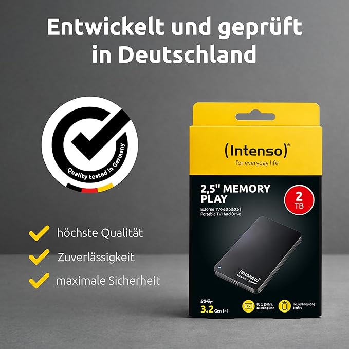 Intenso Memory Play USB 3.0 25 1TB incl. Support