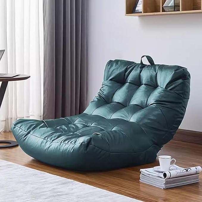 ELEFOCUS Oversized Bean Bag Chair – Soft and Cozy Caterpillar Lazy Sofa Versatile Sleeper Lounge Chair for Bedroom Balcony Living Room(Blue)