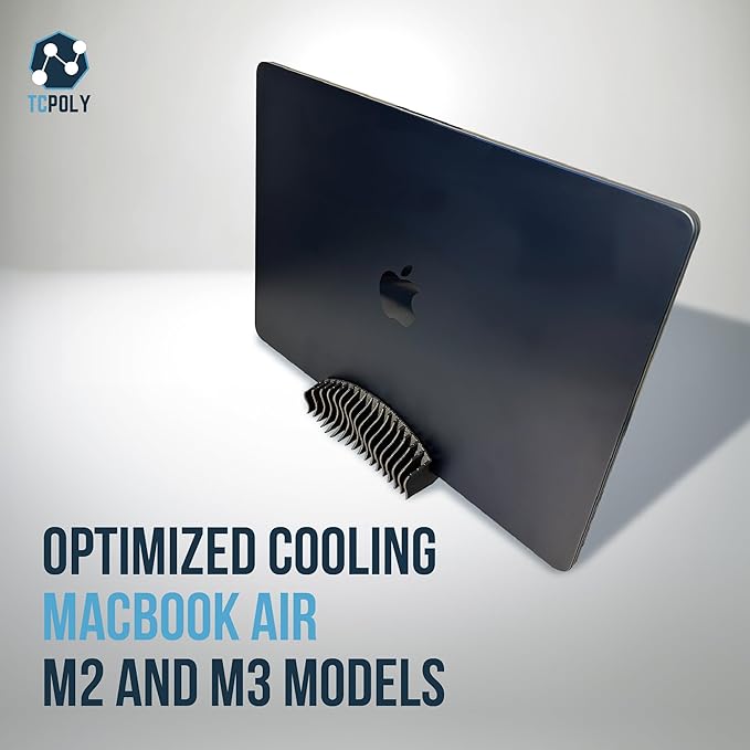 Vertical Cooling Stand for MacBook Air M4 M3 &amp M2 Thermally Conductive Polymer 3D-Printed