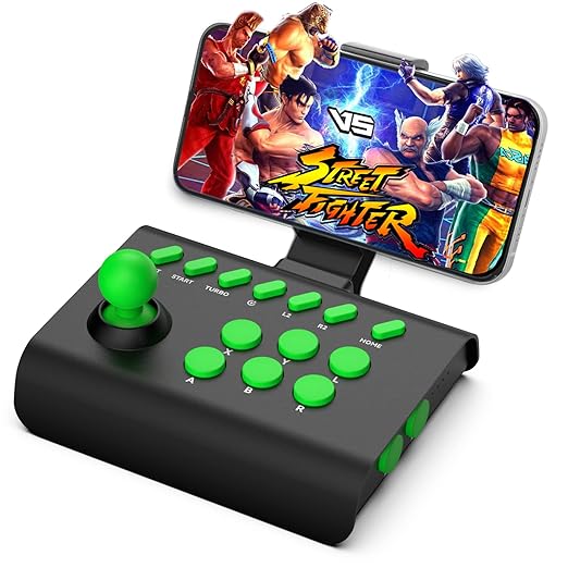 arVin Arcade Fight Stick Joystick Game Controller for iPhone iOS Android PC Fighting Stick for Nintendo Switch/PS3/PS4 Arcade Rocker Gamepad with Turbo &amp Marco for Emulators/Cloud/PS Remote Play/S
