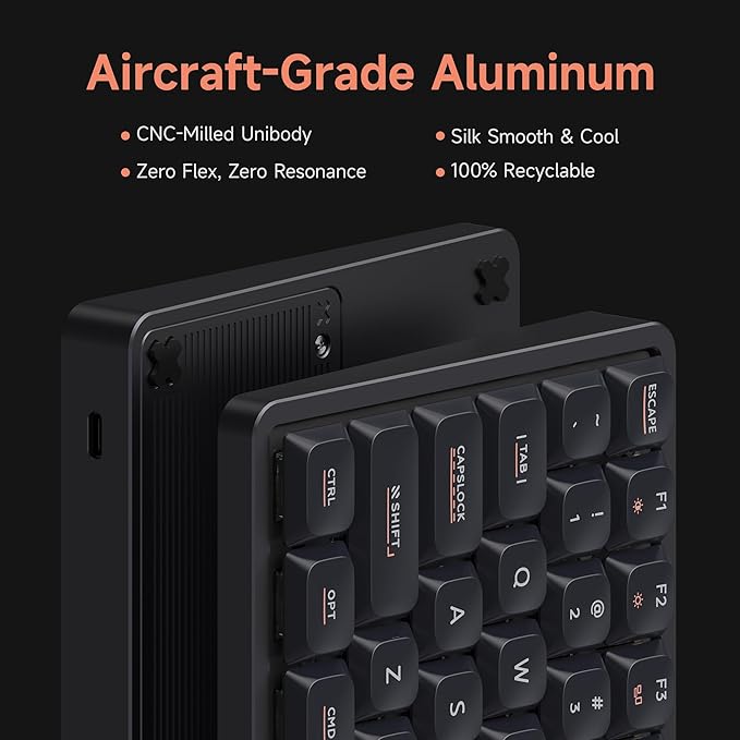 IQUNIX Magi75 Low Profile Wireless Mechanical Keyboard 75% Layout Hot-Swappable RGB Backlit Full Aluminum VIA Customizable Mac/Windows/Linux Tri-Mode
