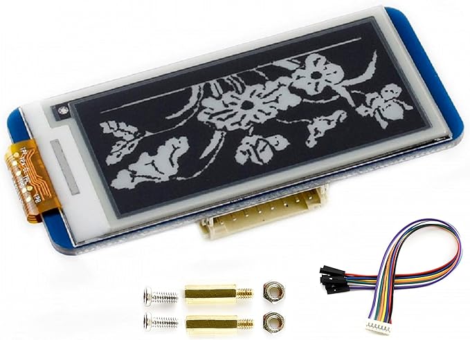 waveshare 2.13inch E-Paper Display HAT for Raspberry Pi 4B/3B+/3B/2B/Zero/Zero W/Zero WH and Jetson Nano250x122 Pixel BlackWhite Two-Color E-Ink Display SPI Interface Support Partial Refresh