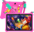 PRITOM Lanyard Kids Tablet 7 inch 32GB Toddler Tablet Android 13 with WiFi Dual Camera Education Games Kids Software Pre-Installed Parental Control Pink