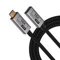 USBC Extender Cable 3.3FT Compatible with Thunderbolt 5/4/380Gbps Data TransferType C 240W Fast Charging16K@60Hz/8K@120Hz Video for DisplayUSB C Male to Female Extension for SSD/Hub