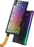 ATTACK SHARK R85 HE Wired 75% Rapid Trigger Mechanical RGB Gaming Keyboard with Custom Lightbox8KHz Polling Rate0.005mm RT Accuracy0.08MS LatencyHall EffectMagnetic SwitchDriver for PC-Moonlight