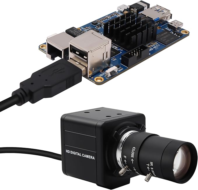 MMlove USB Camera 5MP HD Webcam 5-50mm Manual 10X Varifocus Zoom Lens Lightburn Camera with CMOS OV5640 Sensor for Skype/Zoom/FaceTime/HangoutsPC/Laptop/Raspberry Pi Free Driver UVC