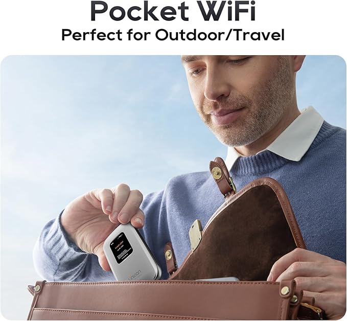 eSIM Global WiFi Hotspot 16-Device 4G LTE for 180+ Countries No SIM/Contract Compact Travel Router Compact Wireless Router for International Travel &amp Business【Free 5GB US Data for 15 Days】