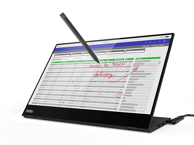 ThinkVision M14t USB-C Mobile Monitor with Touch Screen - Black