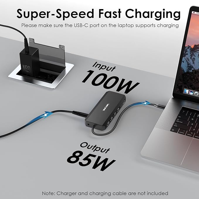 WAVLINK 12-in-1 USB C Docking Station Dual 4K HDMI DisplayPort Hub with 100W PD Ethernet RJ45 USB 3.0 USB 2.0 SD/TF Card Reader 3.5mm Audio Jack Multiport Laptop Adapter