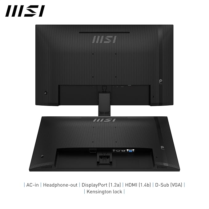 msi PRO MP271A E2 27-inch IPS 1920 x 1080 (FHD) Gaming Office Monitor 120Hz Free-Sync HDMI DisplayPort VGA Port VESA Mountable Tilt Speaker 4-Side Slim Bezel 1ms Black