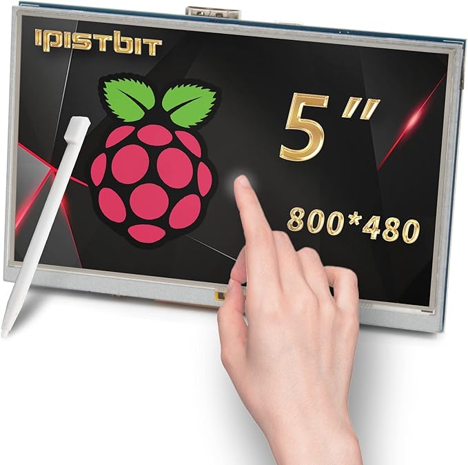 5 Inch Raspberry Pi Screen Touchscreen Monitor 800x480 HDMI LCD Screen for Raspberry Pi 400/4/3/2/Zero/B/B+ Windows 11/10/8/7