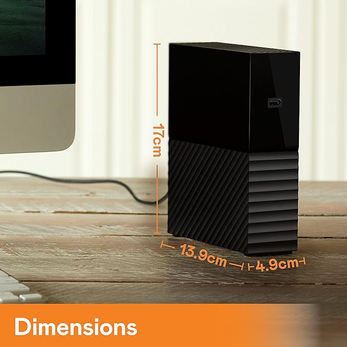 Western Digital 12 TB My Book USB 3.0 Desktop Hard Drive with Password Protection and Auto Backup Software Black