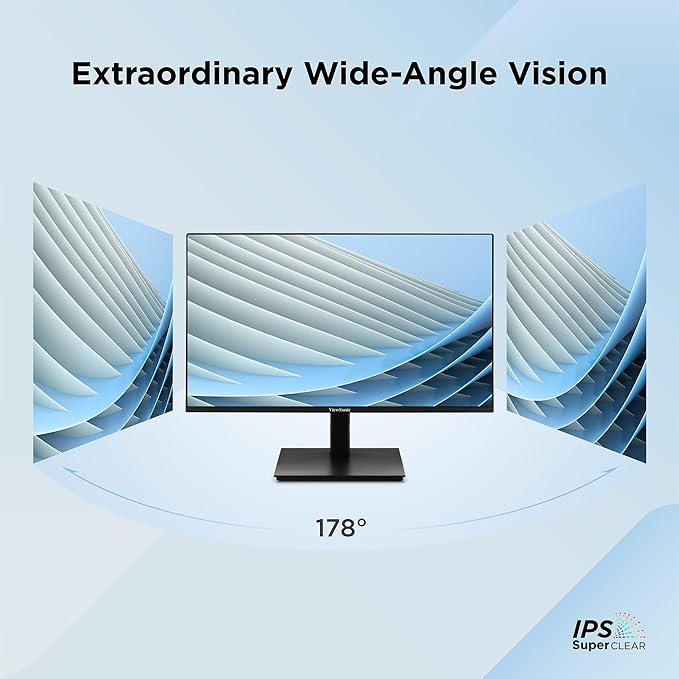 Viewsonic VA2448-MHJ 24 Inch Full HD 1080p IPS Monitor with 120Hz Advanced Ergonomics Eye Care HDMI and VGA Inputs for Home and Office