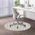 Purple PU Leather Carpet for Hard Wood &amp Tile Floor Lavender Stripes Flowers Easy Glide Floor Protector Mat for Office Chairs Pastel Diameter 39.4 in