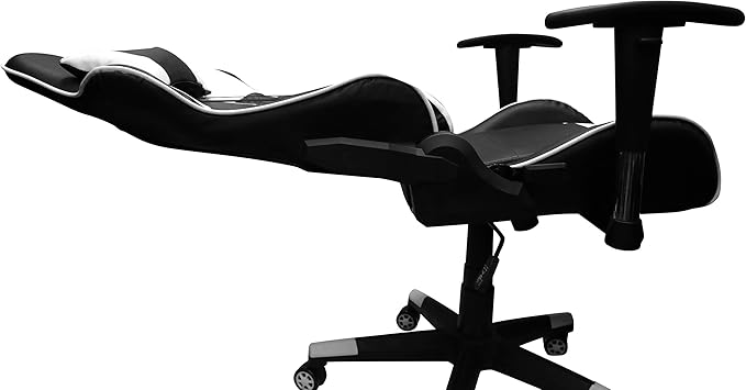 Nicer Furniture Racing Style Game Chair Reclining Gaming Chair Ergonomic Computer Chair for Gamer with Head Cushion and Adjustable Armrest (White)