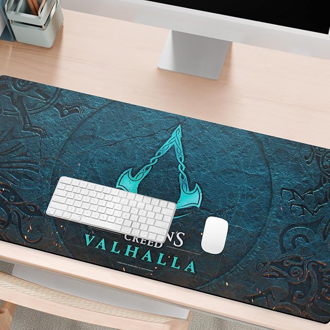 Head Case Designs Officially Licensed Assassin's Creed Logo Valhalla Graphics 37.4 x 15.75 x 0.16 inches (900 x 400 mm) - XL Gaming Office Desk PC Keyboard Mouse Mat Pad