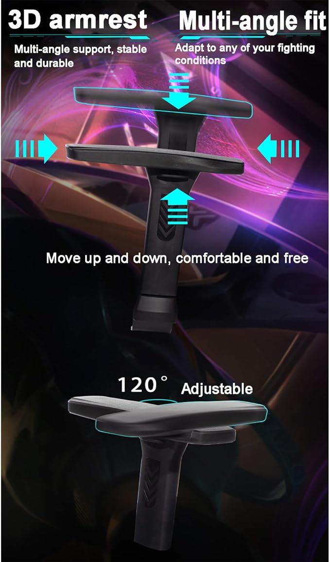 Office Chair Gaming Chair Computer Chair Racing Office Computer Chair Height Adjustable Swivel Chair High Back Task ChairExecutive Game Chair Recliner Gamer Chair for Women Men AdultsPU Le