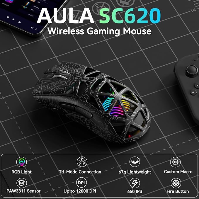 Aula Wireless Keyboard and Mouse Combo Aula H108 Wireless Keyboard SC620 Wireless Mouse