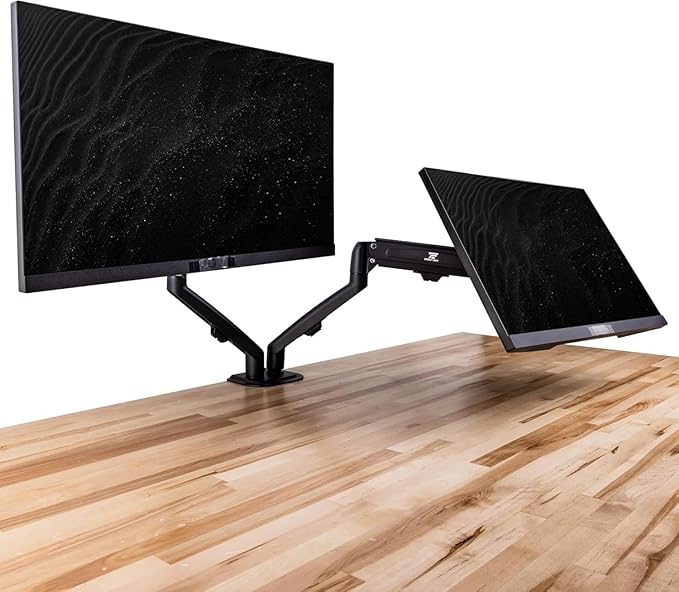 HP 24 Series 3 Pro 324pv FHD VA Monitor with 5 ms Response Time Anti-Glare Flicker Free VESA Mount (100x100mm) HDMI VGA with DKZ Hub Black (9U5C1AA#ABA) &amp ErgoFlexy Dual Monitor Mount (2 Pa