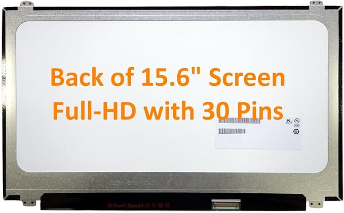 New LCD Replacement Screen 15.6 Inch Compatible with VIVOBOOK F510UA 1920x1080 (with Tabs) 30 Pin Matte for Laptop/Display/Screen/LCD Application